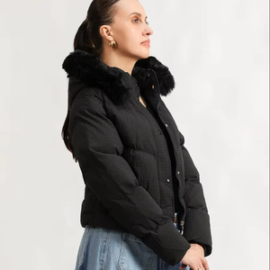 Veste d'hiver tendance en duvet matelassé, design personnalisé avec logo, doublure en cuir d'agneau, nylon, tissu en toile pour l'extérieur - Product Image 1