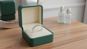 Bague à griffes partagées éternelle en or 14 carats et diamants naturels pour femmes - Product Image 6