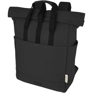 Joey Recycled <b>Canvas</b> Rolltop <b>Backpack</b> Sustainable Promotional Gadgets - Product Image 2