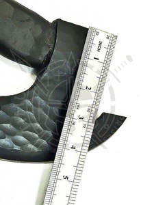 ขวานโทมาฮอว์กสีดำทำด้วยมือมีหูจับทำจากไม้เถ้า - Product Image 6