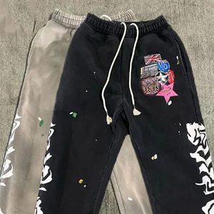 2025 qualité supérieure Vintage luxe lavé à l'acide Baggy coton soleil délavé chaud tendance Style pantalon évasé - Product Image 5