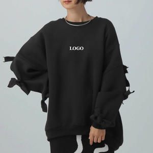 Sudaderas con Lazo para Mujer de Alta Calidad OEM, Último Modelo Holgado, Sudadera con Logotipo Personalizado Estampado para Mujer, Precio Económico, Tendencia - Product Image 4