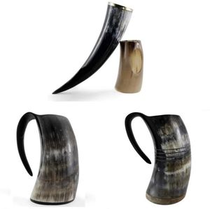 Taza de cuerno vikingo con grabado Natural 100% con asa, cuerno Premium, artesanías hechas a mano, artículos para beber, cocina para ocasiones navideñas - Product Image 4