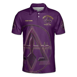 Custom Name Court York Rite Marble <b>Purple</b> Logo Men <b>Polo</b> <b>Shirt</b> High Quality Custom Made Short Sleeves Men's <b>Polo</b> <b>Shirts</b> - Product Image 5