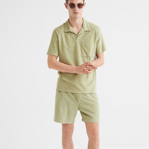Camisa Blanca de Manga Corta para Hombre, Corte Regular, Informal, Tejida, Transpirable, de Color Sólido, con Cuello Camisero, Estampado Digital, Logotipo Personalizado - Product Image 1