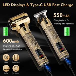 Recortadora de Barba Inalámbrica Profesional para Hombre, Afeitadora Eléctrica, Cuchilla en T, Kit de Cuidado del Cabello, Batería, Afeitadoras Eléctricas para Hombre - Product Image 2