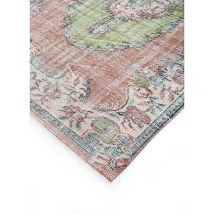 Tapis en laine noué à la main vintage, motif médaillon rouge-orange classique pour la maison, le salon, le couloir, design puzzle rectangulaire en peluche - Pae-1312 - Product Image 2