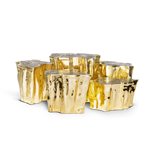 Eden Series Contemporary Living Room Furniture Durable Brass and Metal <b>Nesting</b> Center <b>Table</b> Side <b>Table</b> for Home Use - Product Image 1