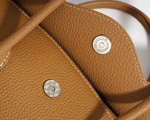 กระเป๋าถือโท้ทหนังวัวแท้หรูหรา2025สำหรับผู้หญิงความจุมากเม็ดลิ้นจี่มีซิปซับในโพลีเอสเตอร์เครื่องประดับแฟชั่น - Product Image 6