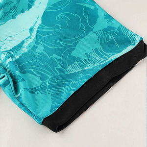 Ensemble de shorts de jersey de football camouflage bleu aqua personnalisable vêtements de sport d'équipe respirants à séchage rapide Service OEM disponible - Product Image 4