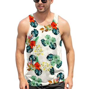 <b>Mens</b> 3D Print Tank Top 100 % Cotton Breathable Sleeveless Shirt For Gym Training Workout Fitness Casual Summer Wear Plus Size - Product Image 1