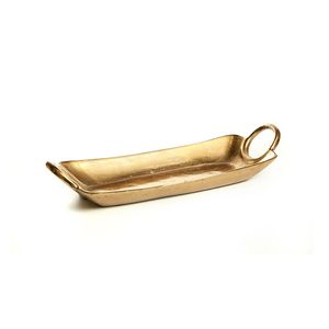 <b>Gold</b> Plated Designer Home Dining Tabletop Decorative Rectangle Shape Food Serving Tray Display for Home Hotel Restaurant - Product Image 6