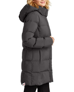Wholesale Custom Hooded <b>Winter</b> <b>Coats</b> <b>Women</b> Outwear Casual <b>Padded</b> Long Puffer Breathable Windproof Eco-Friendly 100% Polyester - Product Image 3