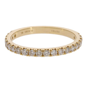 แหวนเพชรธรรมชาติสุดคลาสสิกสำหรับผู้หญิงแหวนทอง14K สวยงามตลอดกาล - Product Image 4