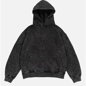 Sudadera con capucha de algodón de alta calidad, estilo urbano, extragrande, de 400 g/m², estilo vintage, con lavado enzimático para hombre - Product Image 1