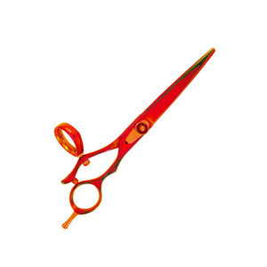 Tijeras para el cuidado de mascotas recubiertas de Color rojo al por mayor rectas 6,5 pulgadas con anillo ajustable herramienta de belleza - Product Image 5