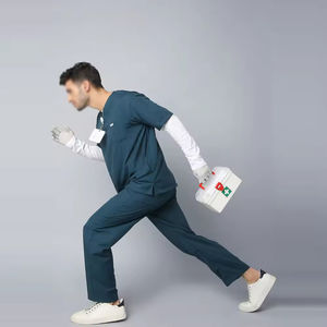 Uniformes de hospital de algodón 100% unisex profesional uniformes médicos con color personalizado y logotipo de alta calidad al por mayor - Product Image 5