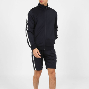 Conjunto de Chaqueta Cortavientos y Pantalones Cortos Personalizables de Talla Grande para Hombre, Verano, Dos Piezas, 100% Algodón - Product Image 3