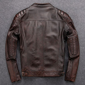 Chaquetas de cuero para hombre de nuevo estilo, venta personalizada de alta calidad, impermeable, transpirable, ecológico, chaquetas de cuero más populares para hombre - Product Image 1