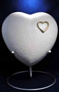 Urna de Corazón Art Deco de Aluminio de Alta Calidad, el Mejor Acabado, Decoración de Mesa para el Hogar y el Pasillo, Urna de Corazón Duradera - Product Image 5