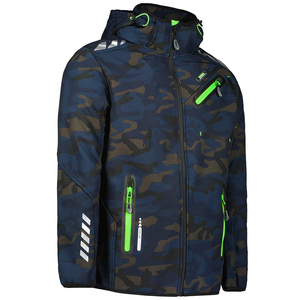 Elegante chaqueta transpirable de poliéster con cremallera para hombre Softshell con forro polar, Capucha ajustable, prendas de vestir, chaqueta con logotipo personalizado - Product Image 4