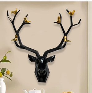 Elegante cabeza de animal azul de estilo geométrico. Decoración de pared minimalista y elegante. Disponible a precios de mayoreo. - Product Image 3