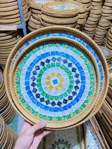 ถาดหวายฝังมุก งานฝีมือหวายลายเปลือกหอย สำหรับเสิร์ฟอาหาร ผลิตในเวียดนาม โดย 99 โกลด์ ดาต้า - คุณไวโอเล็ต - Product Image 6