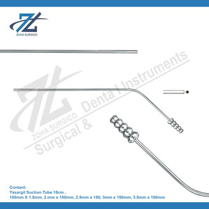 Yasargil หลอดดูด15ซม., 150มม. x 2มม. สแตนเลสเครื่องมือผ่าตัดพื้นฐานผู้ผลิตปากีสถาน - Product Image 2