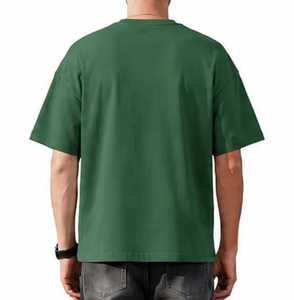 เสื้อยืดผู้ชายปักลายสีเขียว ผ้าถัก แห้งเร็ว ใส่สบายสำหรับฤดูร้อน แขนสั้น โลโก้ด้านหน้า - Product Image 2