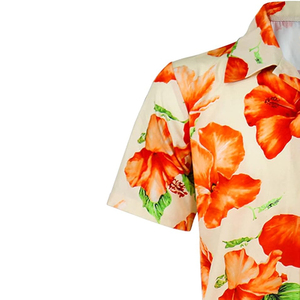 เสื้อเชิ้ตฮาวายสำหรับผู้ชายเสื้อพิมพ์ลายดอกไม้แขนสั้นปรับแต่งได้ - Product Image 4
