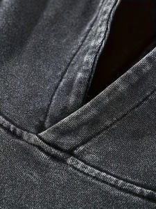 Sudadera con capucha de lana de gran tamaño de alta calidad para hombre, sudadera básica de algodón con logotipo personalizado para invierno - Product Image 5