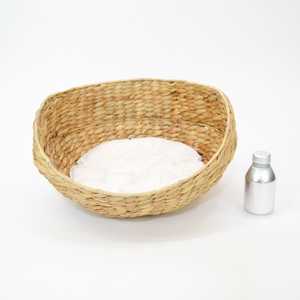 Maison pour animaux de compagnie tissée à la main en jacinthe d'eau confortable espace de repos naturel pour chats chiens petits animaux - Product Image 2