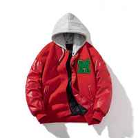 Veste universitaire en toile polyester personnalisée de haute qualité pour hommes, style streetwear d'hiver, imperméable, coupe-vent, réversible, designs vintage