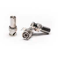 Câble de connecteur BNC coaxial pour connecteur mâle à sertir RF RG59 RG6 connecteurs de Compression droits HD CCTV vidéo