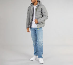 แจ็กเก็ตขนเป็ดกันลมสำหรับผู้ชายแบบลำลองคอปกตั้งน้ำหนักเบา - Product Image 5