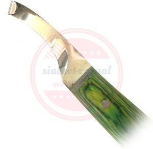 Farrier Tools Couteau à sabot à lame tranchante en acier inoxydable | Couteau pour droitier avec manche en bois - Product Image 2