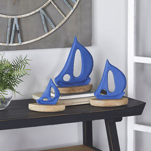 Escultura de Barco de Vela de Aluminio para Decoración del Hogar, Precio Más Bajo al por Mayor, Escultura de Barco de Aluminio Metálico - Product Image 6