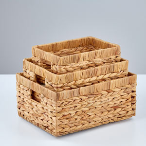 ตะกร้าใส่ของจากเวียดนามตะกร้าใส่ของทำจากผักตบชวาทนทานเป็นมิตรกับสิ่งแวดล้อมใช้งานได้อเนกประสงค์ - Product Image 2