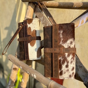 Pochette en cuir de vachette pour femmes, style occidental intelligent, porte-cartes, portefeuille, bouton pression, étui de téléphone de haute qualité. - Product Image 6