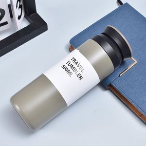 Botella de Café de Acero Inoxidable 304 de 500 ml, Termo Esmerilado, Botella Portátil para Auto, Botella Deportiva de Doble Pared con Filtro para Té - Product Image 6