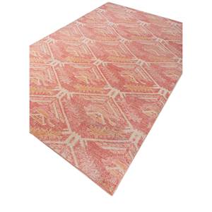 Alfombras Erbe de Lana y Viscosa con Patrón Geométrico de Gran Área, Rojas y Naranjas, Anudadas a Mano, para el Hogar, Pasillo y Habitación - Modelos 3D para Adolescentes - Product Image 2