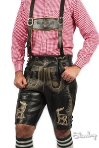 Prince allemand et autrichien hommes bavarois marron Oktoberfest Lederhosen Shorts Design personnalisé dernier pantalon allemand EB-0004 - Product Image 5