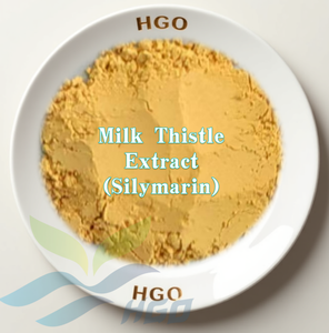 HGO Factory Fourniture directe d'extrait de chardon-Marie naturel pur (qualité alimentaire) Spécifications Silymarin 80% (extrait standardisé) - Product Image 1