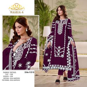 Costumes pakistanais au design attrayant avec costume Salwar en fausse Georgette lourde pour mariage et fête du fournisseur indien - Product Image 5