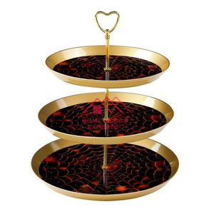 Soporte de pastel de Metal decorativo de Navidad para el hogar de lujo con acabado dorado 2024 a precio mayorista - Product Image 3