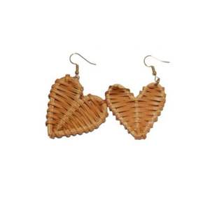 Boucles d'oreilles en rotin naturel de mode traditionnelle pour les femmes boucles d'oreilles de mode prix bon marché et de haute qualité des grossistes du Vietnam - Product Image 1