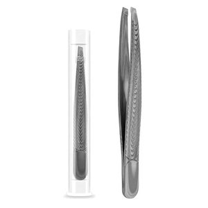 Professional Slant Tip Eyebrow Tweezers Stainless Steel <b>Precision</b> <b>Tool</b> for Hair Removal & Beauty Grooming - Product Image 1