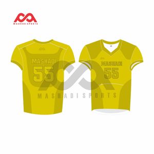 Uniformes de football grande taille pour jeunes Maillot de football américain brodé uni Impression par sublimation en gros - Product Image 1