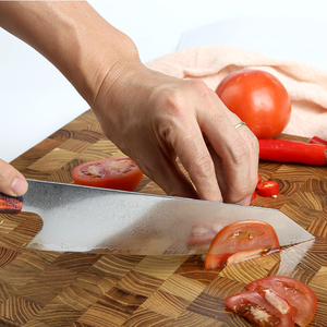 Venta al por mayor personalizado de alta calidad OEM ODM servicio profesional japonés Chef cuchillo Damasco cuchillo de acero con mango para la cocina - Product Image 6