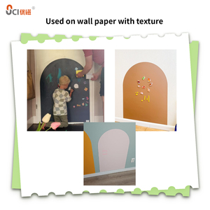 <span class=keywords><strong>Tableau</strong></span> magnétique UCI pliable, taille et forme personnalisables, design flexible, avec formes d'arche/maison amovibles et <span class=keywords><strong>feutre</strong></span> uni - Product Image 3